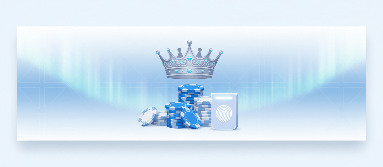 Kruunu pelimerkkipinojen ja tunnistautumisl­aitteen kanssa kuvastaa nopeita ja turvallisia kotiutuksia